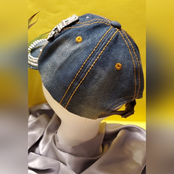 Distressed Denim Love Cap - Picture 2 of 3